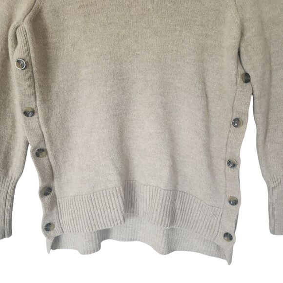 Tuckernuck Bexley Pullover Mock Sweater Mock Neck Dune Side Buttons Size XS - Picture 9 of 9
